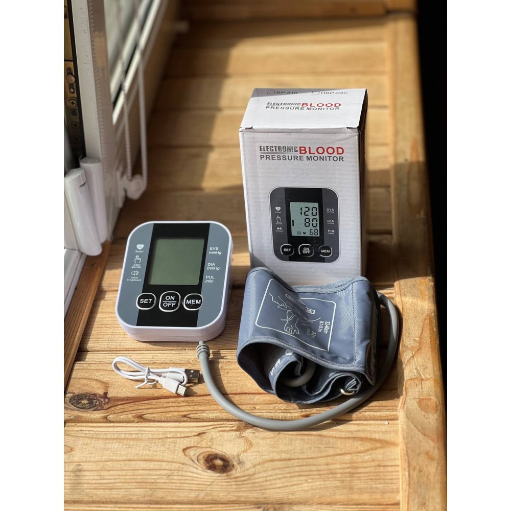 Цифровой измеритель артериального давления, тонометр Blood BP - 510 Плечевой с функцией голоса