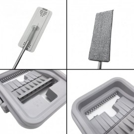 Швабра с ведром комплект Scratch Cleaning Easy Mop Белый с автоматическим отжимом и складной ручкой