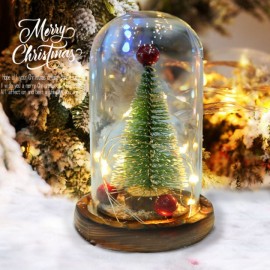 Новогодняя елка с LED подсветкой и шарами в колбе USB "Елка в колбе" со светящейся светодиодной гирляндой Christmas Light
