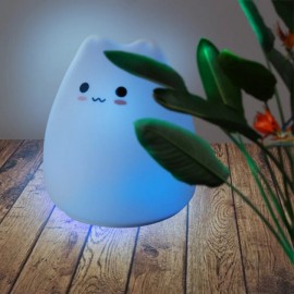 Ночной светильник LED силиконовый детский Котик