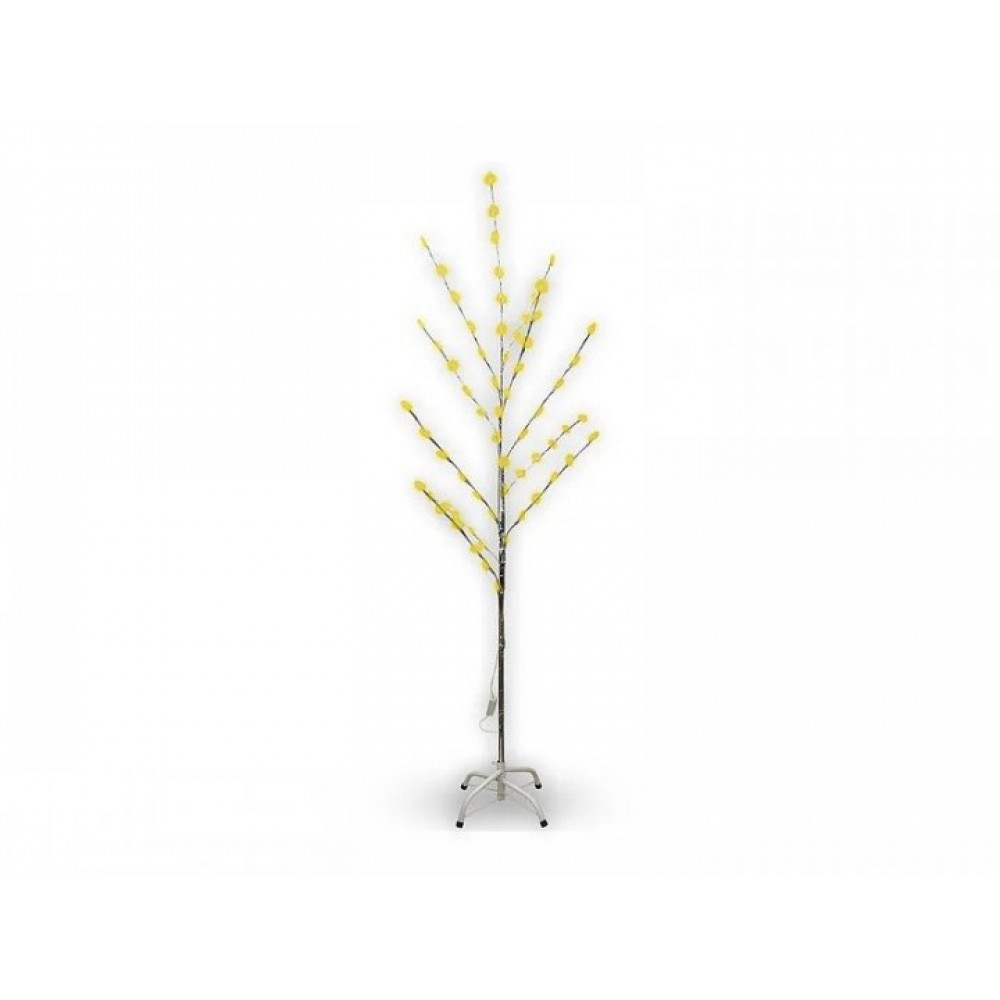 Гирлянда дерево Oscar 1.5 м 66 LED серебряный ствол фольга 11 веток светодиодная фигура от сети Теплая белая