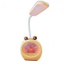 LED ночник аккумуляторный розовый, желтый, зеленый (внутри мишка)