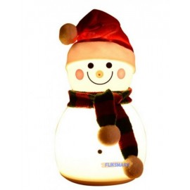 Настольный светильник Детский силиконовый светодиодный ночник 7-цветов свечения “Снеговик”