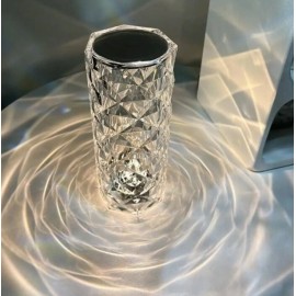 Настольная лампа ночник Роза с пультом RGB Crystal Rose. Проекционный светильник-торшер Rose Diamond Table Lamp кристалл