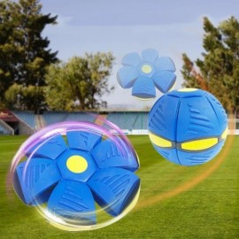 Летающий складной мяч игровой фрисби трансформер с LED подсветкой Phlat Ball плоский НЛО