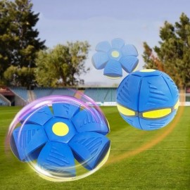 Летающий складной мяч игровой фрисби трансформер с LED подсветкой Phlat Ball плоский НЛО