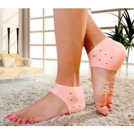 Силиконовые стельки под пятку.Накладка силиконовая для ног,ортопедическая для женщин и пенсионеров. Носочки,накладки протекторы для пяток от трещин и шпор гелевые мягкие для обуви,комфортные.