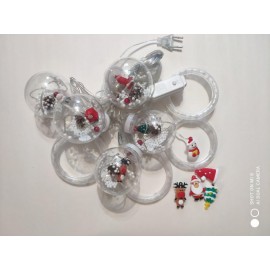 Светодиодный занавес, гирлянда, шар, Санта-Клаус, снеговик, елка, рождественское украшение для дома, новогодний подарок, рождественские украшения