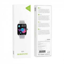 Смарт часы Smart Watch Borofone BD5 Блютуз v5.0,емкостью 220mAh,IP68 / Android, iOSСеребрянный