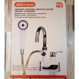 Кран электрический Delimano New Version проточный водонагреватель с душем и LCD экраном