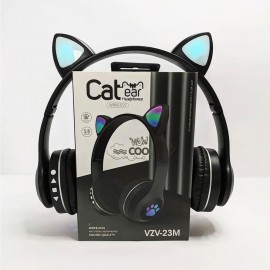 Наушники с кошачьими ушками и LED подсветкой Bluetooth накладные - B39M с ушками и лапками/ VZV-23M Беспроводные с микрофоном