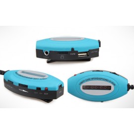 Наушники HQ-Tech AT-SD36 Blue FM радио USB/TF/MicroSD MP3 плеейр эквалайзер LED дисплей