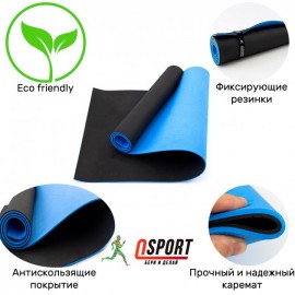 Коврик для йоги и фитнеса EVA (йога мат, каремат спортивный) OSPORT ECO Friendly Pro 4мм