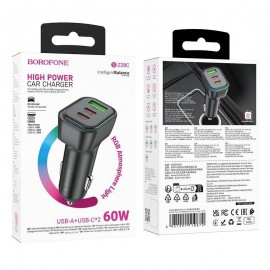 АЗУ Автомобильное Задрядное устройство BOROFONE BZ28C Trophie PD60W(2C1A) car charger