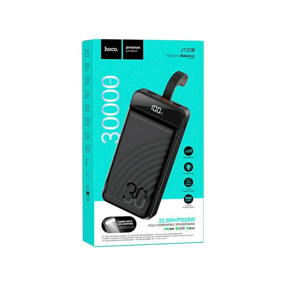 Power bank Hoco J123B Element 22.5W+PD20W с дислеем 30000mAh повербанк