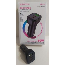 АЗУ Автомобильное Задрядное устройство BOROFONE BZ28C Trophie PD60W(2C1A) car charger