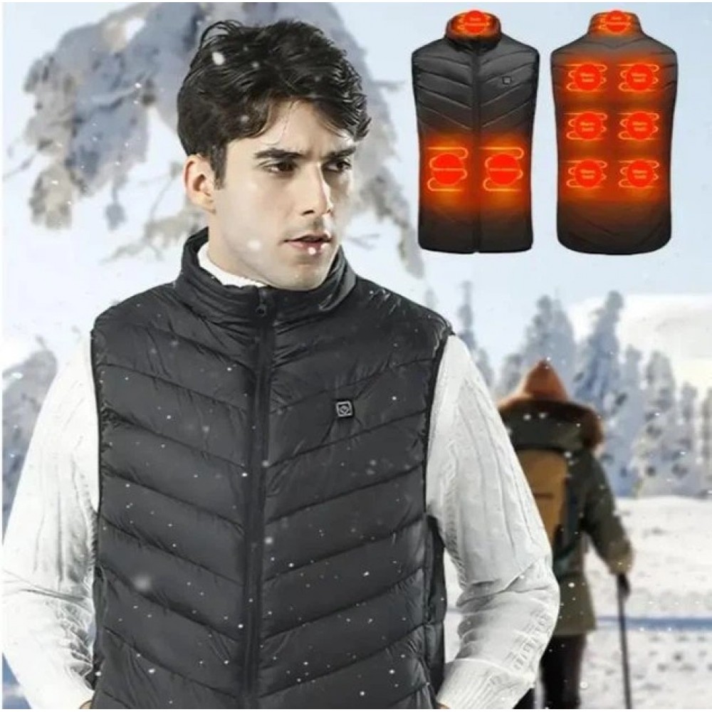 Жилет с подогревом от USB на 13 зон обогрева от Power Bank унисекс