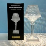Светильник-ночник Бокал Хрустальный аккумуляторный, сенсорный, 3 режима 