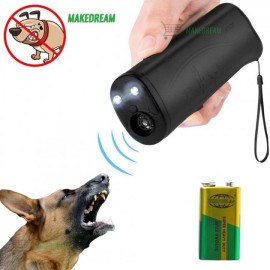 Мощный ультразвуковой отпугиватель собак с фонариком и функцией обучение, защита от собак
