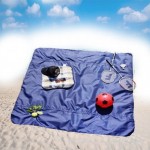 Подстилка для пикника и пляжа Водонепроницаемая LazyBones Сумка-Покрывало раскладная Синяя не промокает