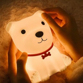 Аккумуляторный настольный ночник силиконовый светильник собачка