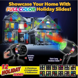 Лазерный проектор Star Shower Slide Show 12 картинок подсветка для дома