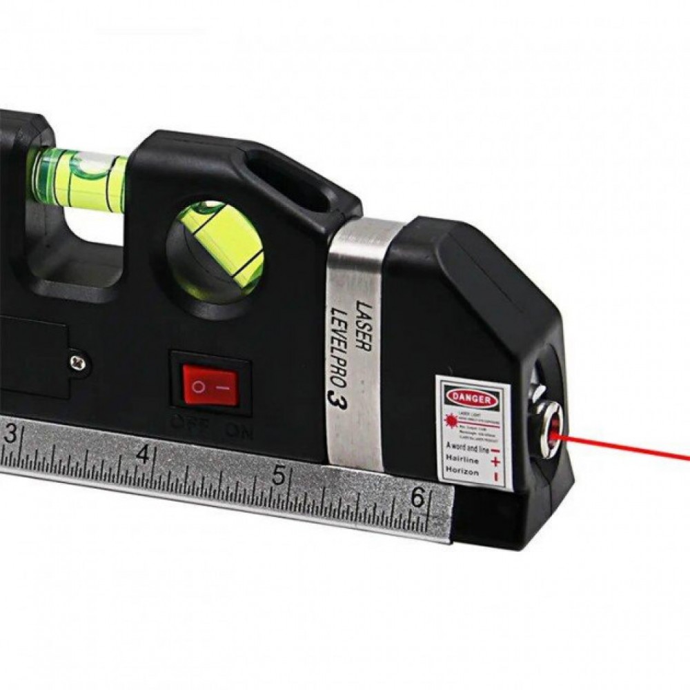 Лазерный уровень со встроенной рулеткой и линейкой LASER LEVELPRO3 ...