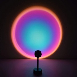 Лампа сансет Sunset Lamp 2.0 RGB c пультом управления проекционный светильник заката / рассвета лампа-ночник 16 цветов