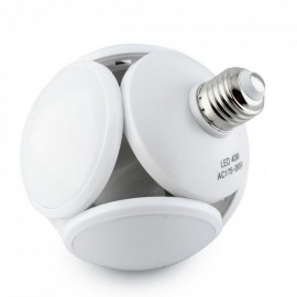 Лампочка люстра светодиодная раскладная Football UFO Lamp E27 LED лампа для дома на 40 Вт питание 220В Белая