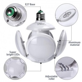 Лампочка люстра светодиодная раскладная Football UFO Lamp E27 LED лампа для дома на 40 Вт питание 220В Белая