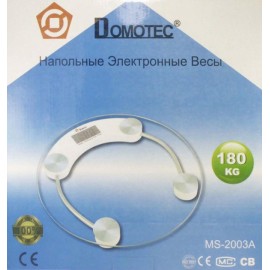 Весы напольные стеклянные электронные Domotec MS-2003A до 180 кг