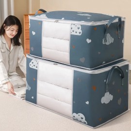 Органайзер для гардероба, большая вместительная сумка для хранения одеял, коробка для одежды, контейнер для постельного белья, пылезащитные сумки для хранения из полиэфирной ткани