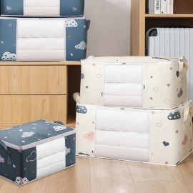 Органайзер для гардероба, большая вместительная сумка для хранения одеял, коробка для одежды, контейнер для постельного белья, пылезащитные сумки для хранения из полиэфирной ткани