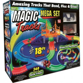 Детская игрушечная дорога Supretto Magic Tracks 360 деталей + 2 машинки Mega Set