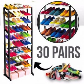 Полка для обуви органайзер на 30 пар обуви с 10 полками Amazing Shoe Rack