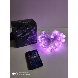 Гирлянда Smart Матовый шарик 10м, с управлением с телефона + Пульт