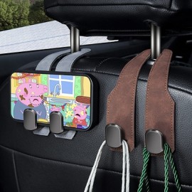 Автодержатель для телефона в машину на подголовник Hoco DCA66 с 2-мя крючками