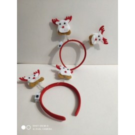 Новогодний ободок Светящийся с Оленями для Санта-Клауса 