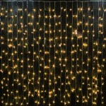 Гирлянда Штора  3*1,5м, 240 LED, прозрач.шнур с переходником, Цвет белый, теплый, микс