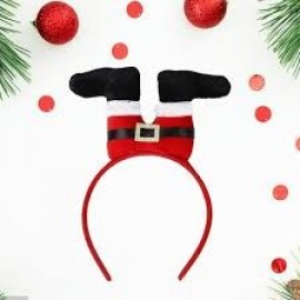 Новогодний ободок ушки Санта с сапожками