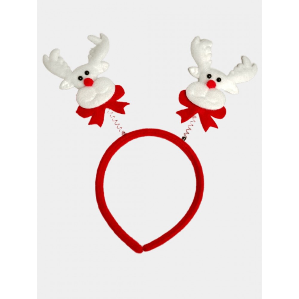 Новогодний ободок Светящийся с Оленями для Санта-Клауса 