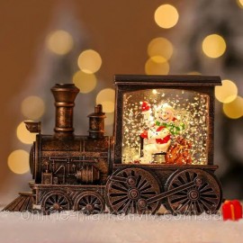 Светильник-ночник Паровозик с новогодними фигурками, 13*8,5см от батареек 3шт AG13
