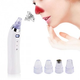 Вакуумный очиститель Derma suction DS Vacuum для профессиональной чистки кожи и пор лица - легкий компактный удобный прибор в использовании + 4 насадки