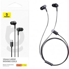 Наушники вакуумные Baseus Encok HZ11 3,5mm, CZ11 Type-C Wired Earphones A00164200113-Z1 черный, белый