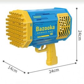 Пистолет-ракета с 69 отверстиями, мыльные пузыри, электрический ракетный пистолет для пузырей
