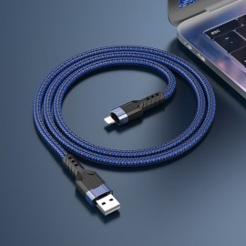 Кабель HOCO U110 iPhone, MicroUSB 1.2м зарядка и передача данных