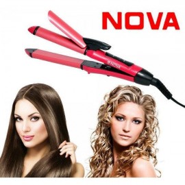 Плойка утюжок для волос Nova 2 в 1
