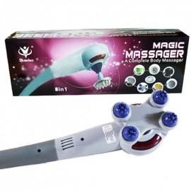 Ручной вибрационный массажер для тела Magic Massager 8 в 1 с инфракрасным излучением портативный универсальный
